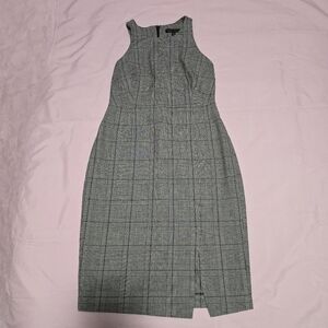 Banana Republic Plaid Sheath Slit Dress Size 4